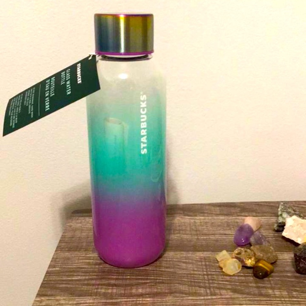 New Starbucks 2021 Ombré Glass Water Bottle